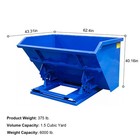 1 1 5 Cy Self Dumping Trash Hopper Dumpster For Forklift skid Steer 6000lb Load