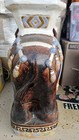 Large Brown Coloured Ceramic Decorative Asian Elephant Floor Ornament Rare 