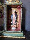 Mid-century Mexican Nicho Our Lady Of Guadalupe Folk Art Shrine 