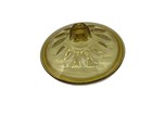 Vintage Amber Glass Replacement Lid Petal Sunburst Pattern Candy Dish Jar Cover