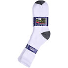3 6 12 Pairs Mens White Sports Work Athletic Crew Socks Cotton Size 9-11   10-13