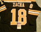 Pavel Zacha Boston Bruins Autographed Signed Black Style Jersey Xl Coa jsa