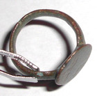 Ancient Roman Empire Ring 27 Bc -476 Ad  Bronze Wearable Round Bezel