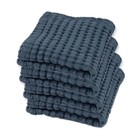 Waffle Bath Towels Wash Cloths For Washcloth  14  X 14   4 Pack Midnight Blue