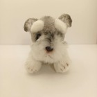 Russ Berrie Yomiko Classics Schnauzer Dog 8    Gray White Plush Stuffed Puppy