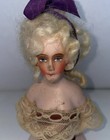 Vintage Victorian Pin Cushion Sewing Blonde Lady Body Porcelain Ceramic 5   