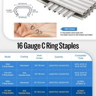 18 000 Counts 16 Gauge 1 2  Hog Rings  304 Stainless Steel Hog Ring  1 Box 
