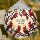 Glass Red Cardinal Memorial Ornament For Loss Of Loved One  Christmas Tree Hangi