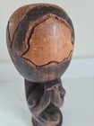 Vintage Hand Carved Wood African Unity Globe Abstract Modernist Decor Ghana