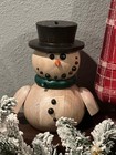 Pixar Snowman Knick Knack Wood Coin Bank Employee Store Exclusive Disney Read