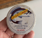 Vintage Sportsman Assorted Fishing Hooks In Tin  No  4005  Full Tin