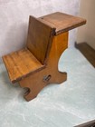 Vintage Wood Wooden Small Desk Chair With Heart Doll Or Plant Stand 12 