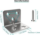 20 Pcs Stainless Steel L Bracket 90 Degree Corner Bracket With Screws For Wood