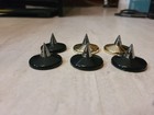 Six  6  Metal Audio Isolation Spikes With Bases  black  Gold  Silver Colored 