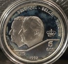 Belgium 1997 5 Ecu Silver Proof Coin With Box coa - 0 925 Fine
