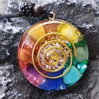 Orgone Chakra Necklace - Reiki Healing Pendant For Emf Protection   Energy