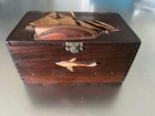 Antique Folk Art Sailor Made Jewelry Box - Made From A Cigar Box