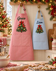 Personalized Christmas Apron Custom Embroidered Name Adult Kids Holiday Baking