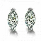 2 Ct Marquise Lab Created Diamond Solitaire Stud Earrings 14k White Gold Plated