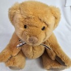 Russ Berrie Co Jointed Teddy Bear Plush Stuffed Animal Tan Brown Bow Tie 15 