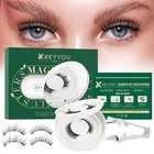 Reusable Magnetic Eyelashes 2 Pair With Applicator No Glue Needed 3d Natural    