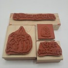Stampin  Up  Halloween Rubber Stamps Set Vintage 1998 New Without Box 4 Stamps