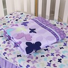  Butterfly Crib Bedding Set For Girls 3 Piece Baby Girl Crib Bed Size Purple