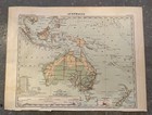 1874 Antique Map Of Australia Pacific Islands New Zealand South China Sea   