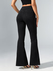 Flare Jeans For Women Crossover High Waisted Bell Bottom Jeans Trendy Yoga Pa   