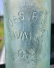 Vintage Blob Top Jas Ray Savannah Georgia Circle Slug Soda Bottle