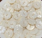 Antique Ms River Scallop 2 Cm Hand Carved Pearl Buttons 1 2 Lb Lot