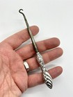 Small 16cm Sterling Silver Handled Button Hook Embossed Art Nouveau Style Handle