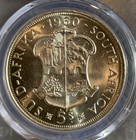 1960 South Africa 5 Shillings Silver Coin Pcgs Ms63