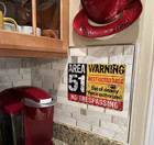 Alien Area 51 Restricted Area Metal Sign     8    X 12    Ufo Wall Decor