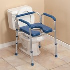 Folding Commode With Padded Seat  Portable Toilet And Bedside Commode Chair