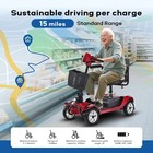 Robtwok Portable 4 Wheel Mobility Scooter For Seniors 15 Mile Range Max 330 Lbs