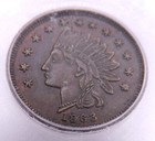 1863 Civil War Merchant Token A Ricke Icg Au58