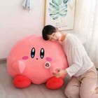 New Giant Badge Star Kirby Plush Doll Big Soft Cartoon Pillow Anime Stuffed Toy