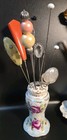 Antique Vintage Victorian Lot Of 23 Art Nouveau Hat Pins   2 Holders 