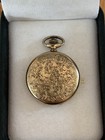 Vantage 17 Jewel Mechanical Full Hunter Pocket Watch In Gold-tone Case