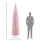 Homcom 8  Prelit Artificial Christmas Tree With Warm White Led Lights  Pink