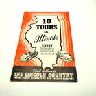 Vtg 1941 10 Tours Illinois Booklet Brochure Maps State Parks Car Travel 40s