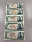 1962 South Korean Banknotes Price 25-50-100-180  Each Unc To Vg  Only Few Left