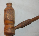 Vintage Unused  German Carved Wooden German Tobacco Pipe
