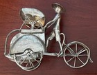 Old Jogja Yogya 800 Silver Rickshaw Bicycle Cart Indonesia Asian Figure Toy 71g