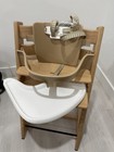 Stokke Tripp Trapp High Chair W  Baby Set   Tray     Natural Wood Beige