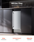 66lb Commercial Nugget Ice Maker 15  Undercounter Freestanding Ice Maker Machine