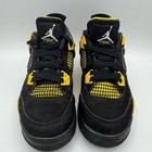 Air Jordan 4 Retro Lightning Sneakers Youth Size 5y Black Yellow Shoes