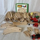 Brio Train Set Lot  59 Pieces In Lot  Wooden Track  Bridge  Crane  Dump Train