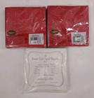 Lot 3   2 X Caspari Red Christmas Cocktail Napkins 5 x5  Plus 1 Candle pine  16 
